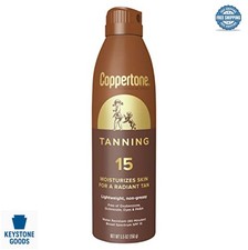 Tanning Sunscreen Spray SPF 15 5.5oz Broad Spectrum Water Resistant Dye Free