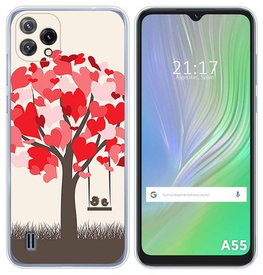 Coque pour Blackview A85 (6.5) Cover + 2 X Film de Verre Trempé - Silicone Bumper Transparent