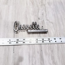 Vintage Metal 1970 Chevelle By Chevrolet Emblem 8791686 Script Badge Nameplate