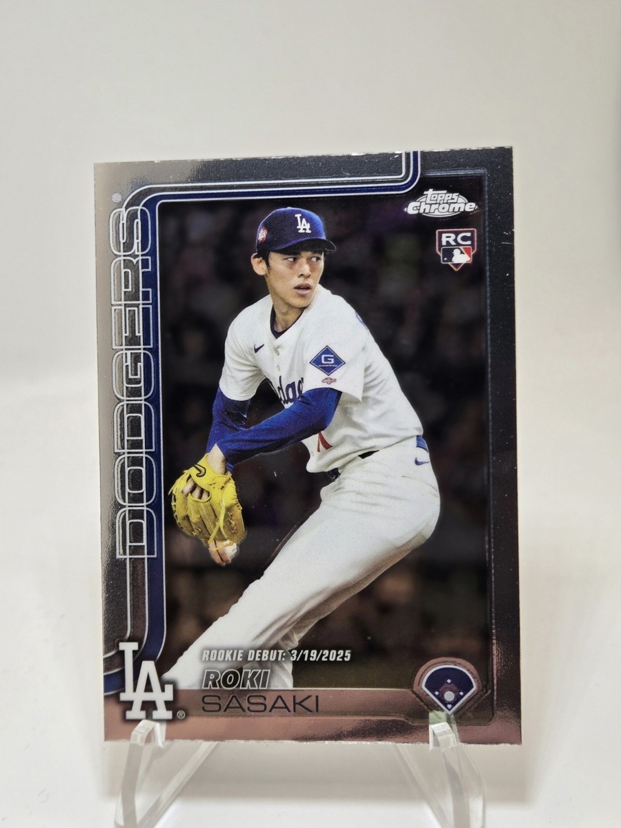 Roki Sasaki 2025 Topps Chrome Update USC73 RC DEBUT | eBay