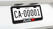 Audi Sport Retro 2 Colors Black Stainless Steel License Plate Frame