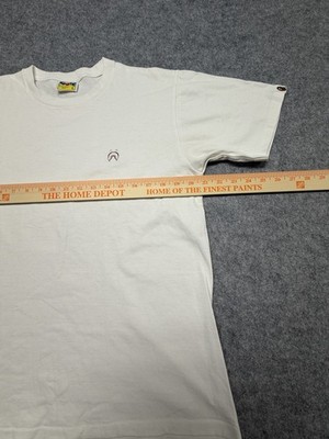 A Bathing Ape Tiger Bape Shark Shirt Large PONR White Short Sleeve Crew Neck Men