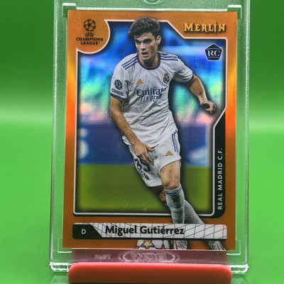 Topps Merlin UCL 2021-22 Miguel Gutierrez /25 SP Orange Real Madrid Rookie 