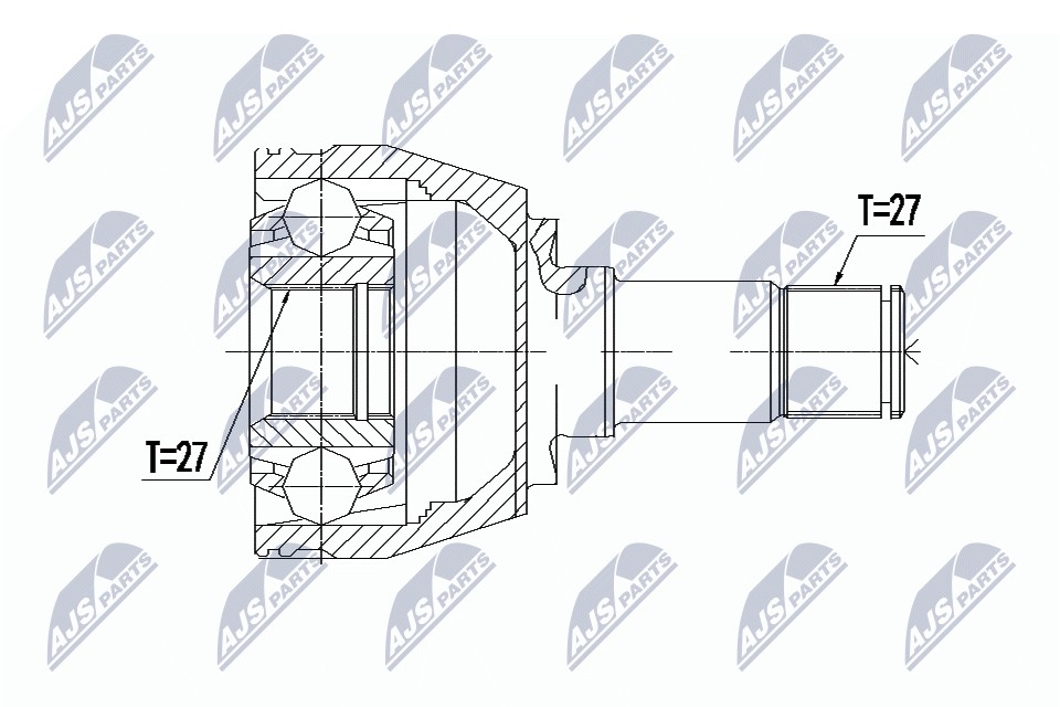 Front Right NTY NPW-ME-081 Joint Kit, drive shaft for MERCEDES-BENZ - Image 14