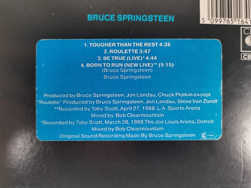 Bruce Springsteen Tougher Than The Rest 1988 4 trk 3" Mini CD Single + adapter - Bild 3 von 4