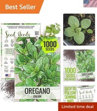 Heirloom Oregano Seeds - Grow 1000 Non-GMO Culinary Herbs Indoors or Outdoors