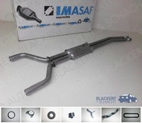 Imasaf Auspuff Mitteltopf+Anbauteile für Mercedes Coupe 380 SLC V8 C107 BJ 80-81
