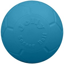 Jolly Pets Large Soccer Ball Floatingbouncing Dog Toy 8 Inch Diameter Ocean Blue