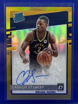 2020 Select Cassius Stanley Gold Prizm Rated Rookie RC Auto #/10 Indiana Pacers