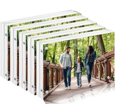 5PACK Acrylic Picture Frames 4x6 Magnetic Acrylic Picture Frames,Freestand Ph...