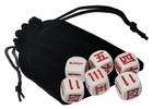 (6) 16mm Chinese Japanese Theme Dice w/Pouch +PU Leather Dice Cup Red Felt Lined — photo 2