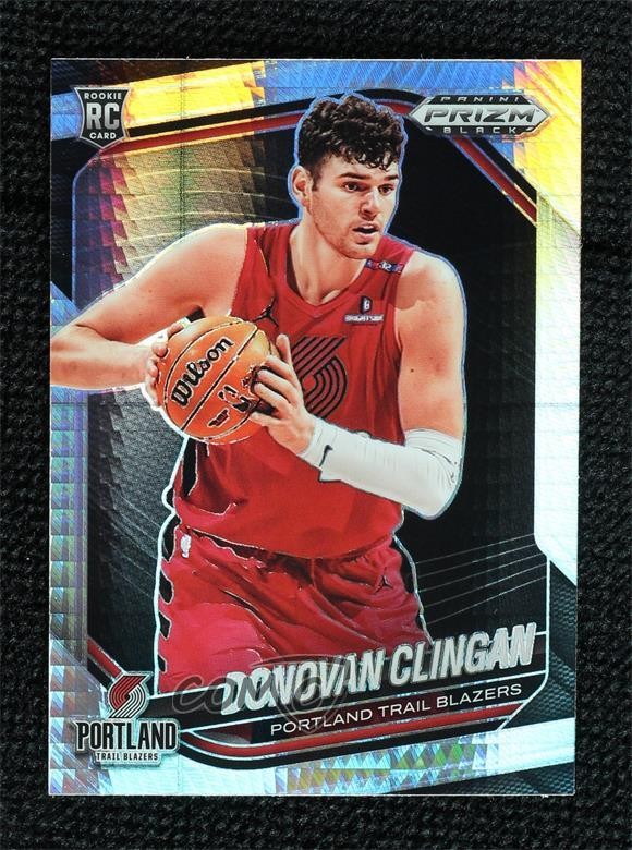 2024-25 Panini Prizm Black Hyper Prizm Donovan Clingan #131 Rookie RC