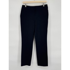 Ann Taylor Factory Womens Navy Blue Sz 4 Dress Pants Slim Fit Ankle Length