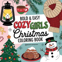 Bold & Easy Cozy Girls Christmas Coloring Book Revive Coloring Books Taschenbuch