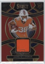 2023 Panini Select Rookie Swatches Red Prizm Jaleel McLaughlin #RSW-JMC 16i3