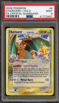 Pokemon Charizard EX Crystal Guardians Holo Rare #4 PSA 9 Mint | eBay