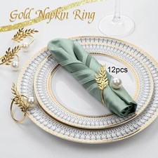 12 Stück Serviettenringe Metall vielseitig Ornamente für Restaurant Geburtstag Hochzeit