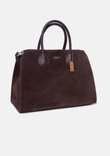 Moncrief Chocolate Brown Suede Robbie Grab Bag Women Brand New