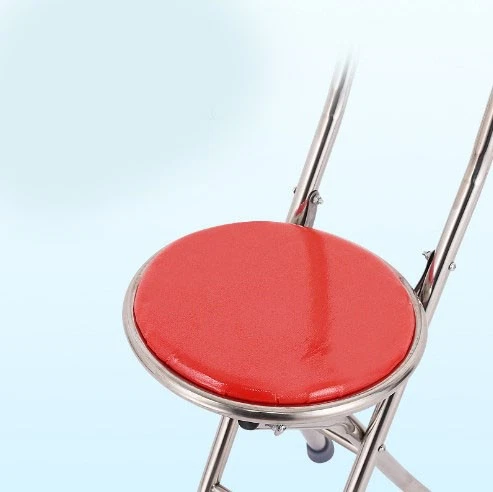 Walking Stick Stuhl Combo Höhe Anpassen Edelstahl Klappstock Sitz Für Outdoo NTS - Bild 4 von 4