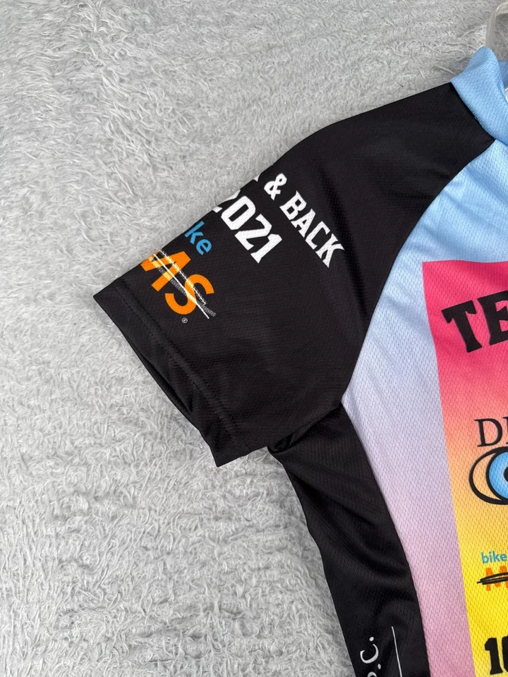 Женская футболка Primal Cycling маленькая розовая черная командная грубая на молнии короткий рукав - Изображение 3 из 4