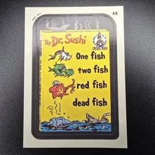 Topps Wacky Packages 1991 Peel Off Sticker Dr. Sushi #44
