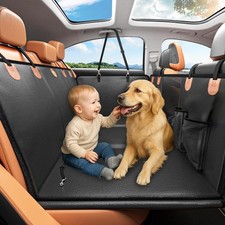 Dog Seat Extender for Cars, Heavy-Duty Waterproof Dog Travel Back Seat Bridge...