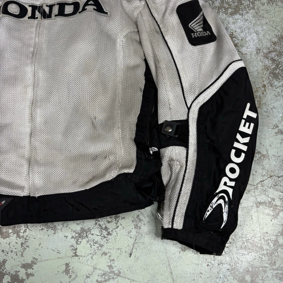 Chaqueta de motocicleta Joe Rocket Honda para hombre talla XL Racing acolchada cremallera completa malla Foto 4 de 4