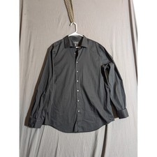 Alfani Mens Slim Fit Black Dress Shirt XL 17 17.5 Neck 36 37 Sleeve Recycled