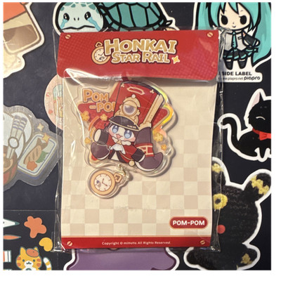 ZZZ miHoYo Honkai Star Rail Pom-Pom Acrylic Keychain Clip-On Official Goods