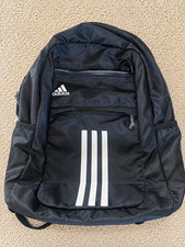 NEW Adidas Classic Logo 3S Three Stripes Limited Edition Black Backpack