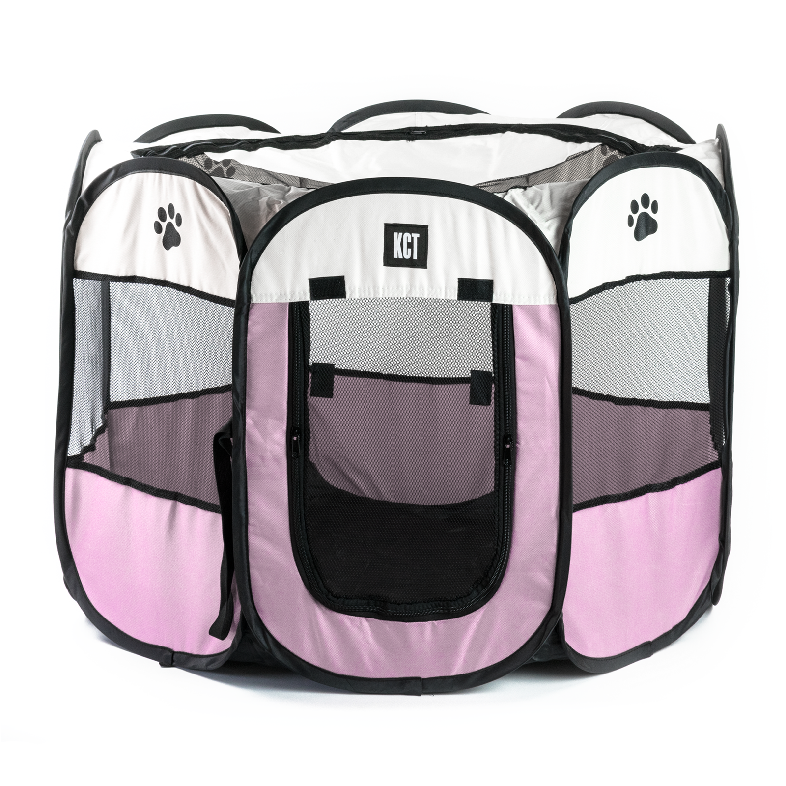 FABRIC PET PLAY PEN MEDIUM PINK FOLDABLE TENT POP UP PORTABLE FOLDING RUN CAGE