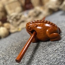 Rosewood Frog Sound Instrument Handmade Wooden Carving Gift Decor