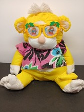 Vintage 1987 Fisher Price Puffalump Yellow White Monkey With Hawaiian Shirt