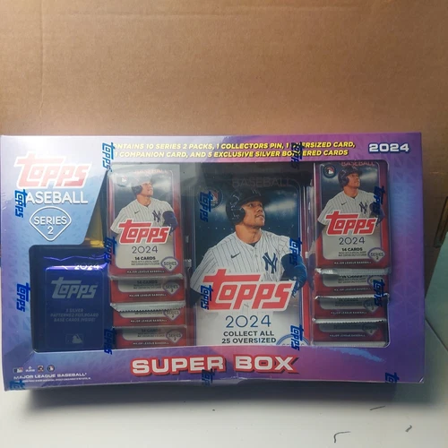 TOPPS 2024 Series 2 Baseball Trading Card Super Box New 