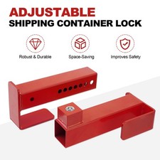 Steel Cargo Door Lock Shipping Container Lock w/ 2 Keys Heavy Duty Security Red