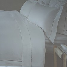 The White Company Santorini Flat Sheet. Double (US Full). White