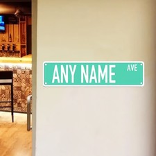 Custom Aluminum Street Sign Personalized Metal Plaque 12 Colors S-CUS002