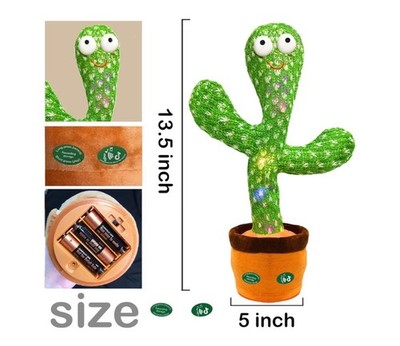 Interactive Baby Toys Dancing Talking Cactus Toy,Funny Gift for Infant 6-18 Mont