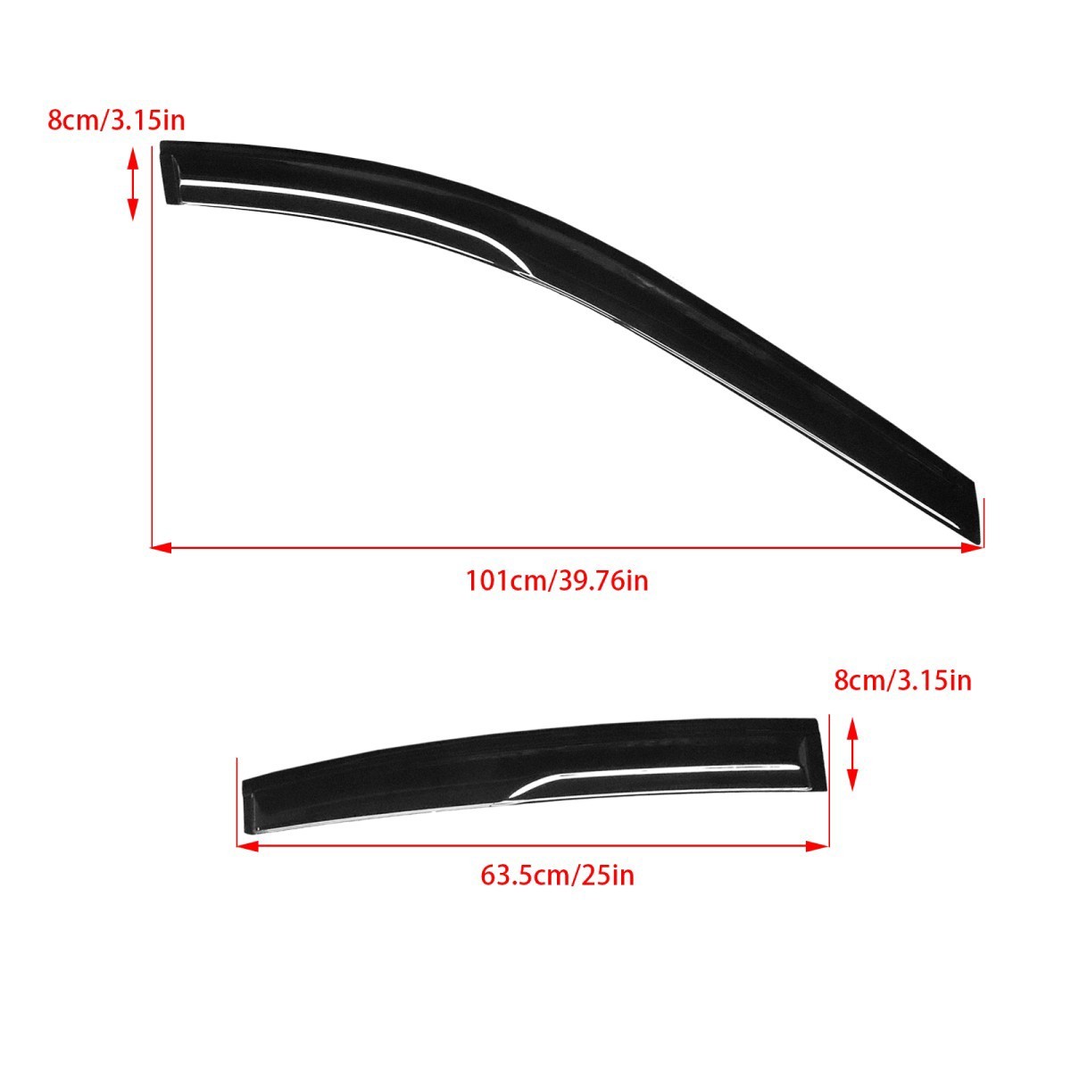 Mugen Style Window Visor For Acura TL 2004-2008 Sedan Vent Rain Guards Deflector