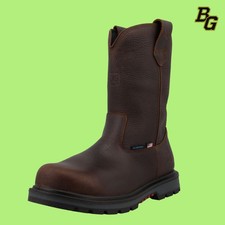 Twisted X Work Boots Mens 11" MDANW03 Brown Leather Round Nano Comp Toe USA Made