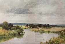 The River Rother in Sussex - Antique Print 1918