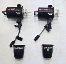 2 Norman LH2400 Studio Flash Heads Set of 2 Black 115V/230V Modeling Light 