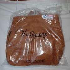 Thirty-One High Street Backpack Caramel Distressed Pebble Faux Leather NWT Bag