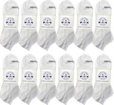 BILLIONHATS 12 Pairs of Boys  Girls Cotton Shoe Liner Training Socks, 6-8