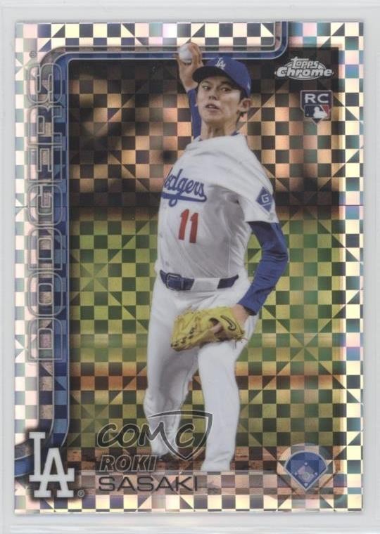 2025 Topps Chrome X-Fractor Roki Sasaki #217 Rookie RC