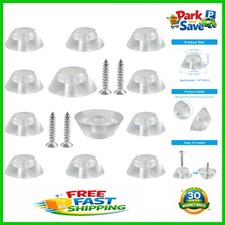 Noise-Reducing Round Rubber Feet - 12 Clear Pads for Cutting Board  Furniture