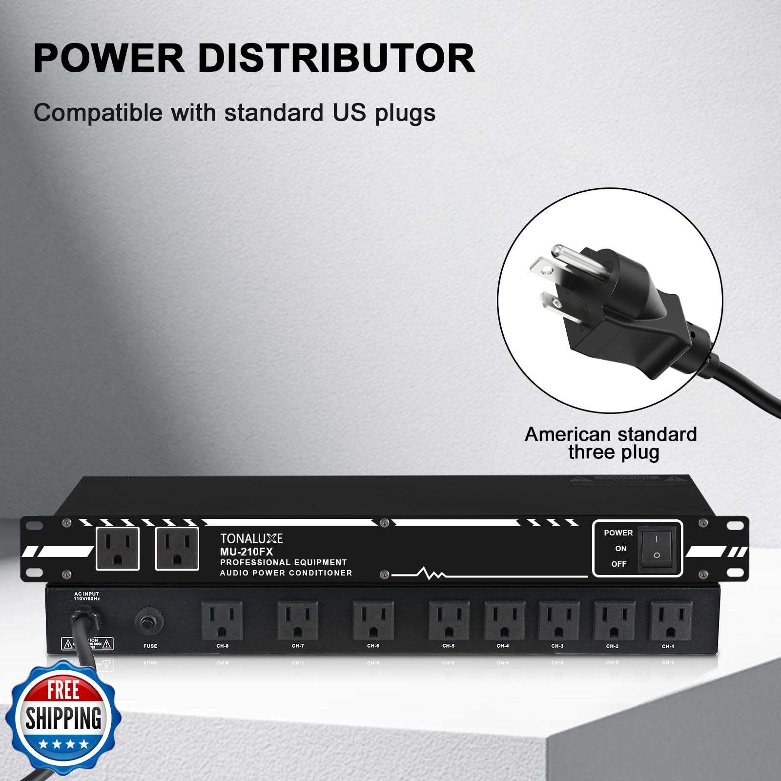 TONALUXE Power Conditioner for Audio Equipment, 10 Outlets 30A Ra