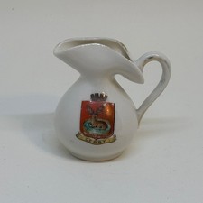 Vintage Gemma Crested Ware PITCHER Souvenir of DERBY