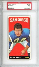 1965 TOPPS #168 RON MIX SAN DIEGO CHARGERS  PSA 7 HOF