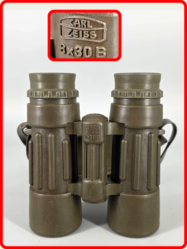 Jumelles Carl Zeiss Dyalit 8x30B – Armée Allemande Ouest – Années 50/70 – Caoutchouc Vert Olive